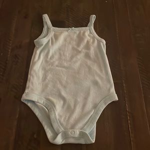 Light blue tank onesie
